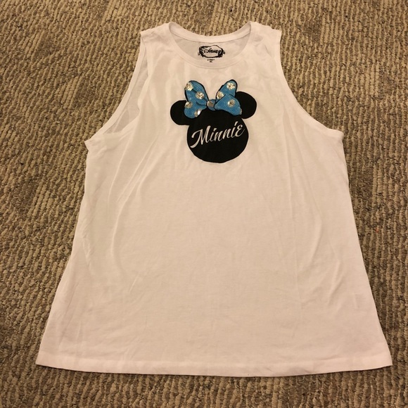 Disney Tops - Minnie Tank Top with Sequins Bow